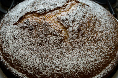 High angle view of cake on table