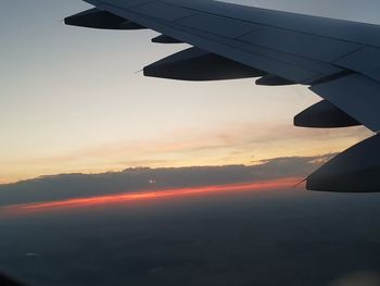 Scenic view of mountains against sky during sunset