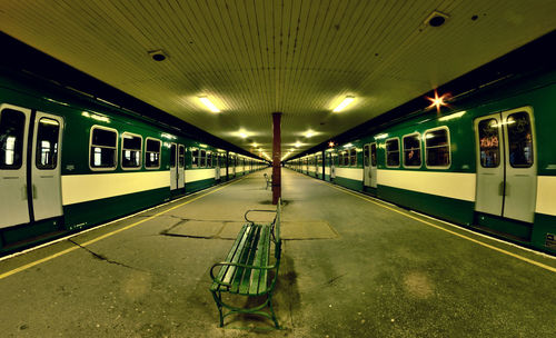 Railroad station platform