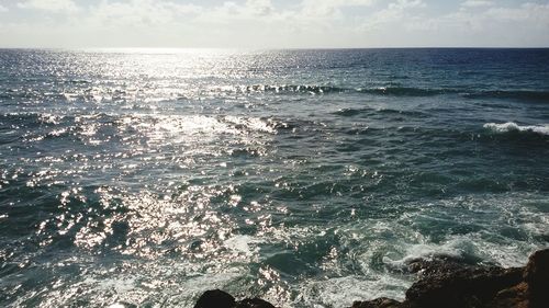 Scenic view of sea against sky