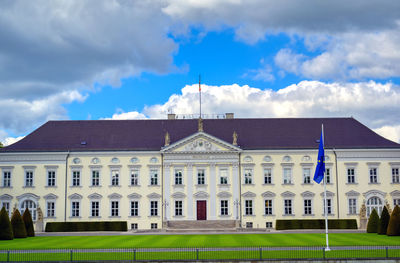 Building against cloudy sky