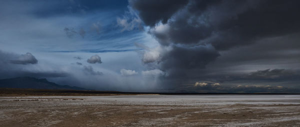 Storm clouds over land