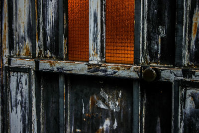 Full frame shot of rusty metal door