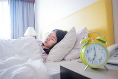 Man sleeping on bed