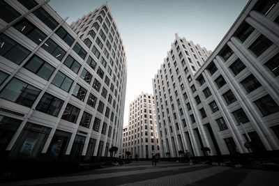 Low angle view of modern buildings