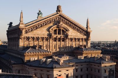 Low angle view of historic building against sky