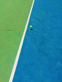 High angle view of yellow ball in swimming pool