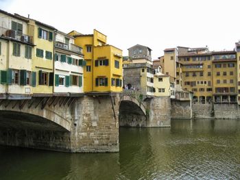 View of canal in city