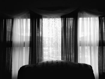 Empty room with windows in background