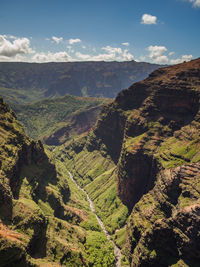 High angle view of landscape against sky