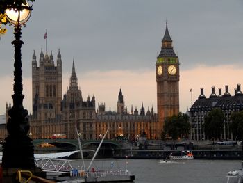 View of buildings in city at waterfront