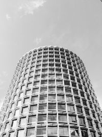 Low angle view of modern building against sky