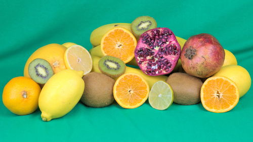 Various fruits on plate