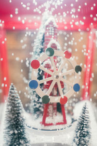 Christmas tree in snow