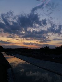 Scenic view of landscape against sky during sunset