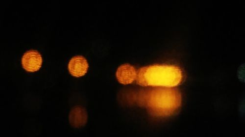 Defocused image of illuminated lights