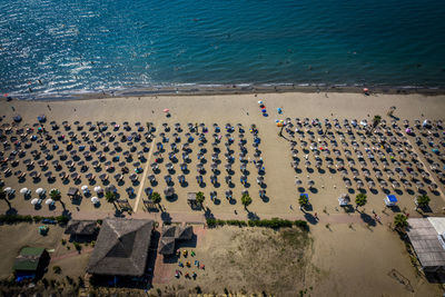 High angle view of beach