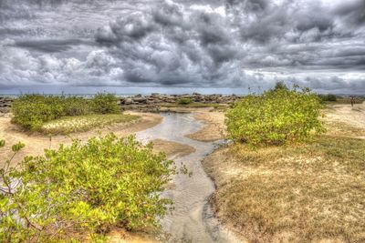 Scenic view of sea against sky