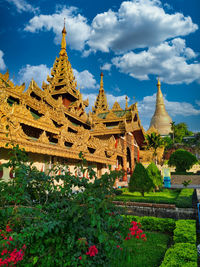 Temple against building