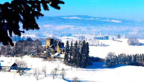 Snow covered field