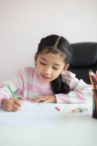 Portrait of a girl looking away