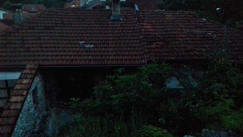 High angle view of old building