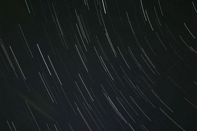 Low angle view of star field against sky