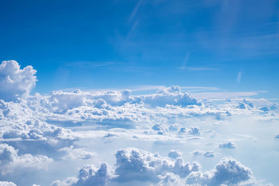 Low angle view of cloudscape against blue sky