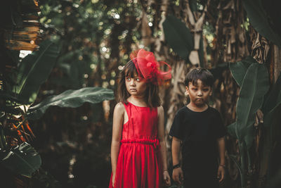 Children standing outdoors