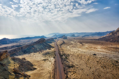 Scenic view of desert against sky