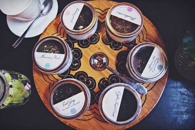 Close-up of food on table