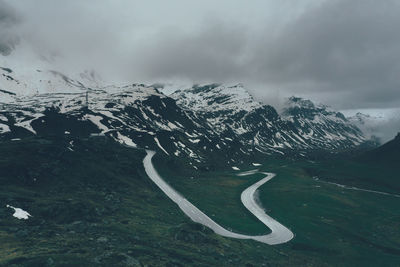 Cloudy sky over mountain