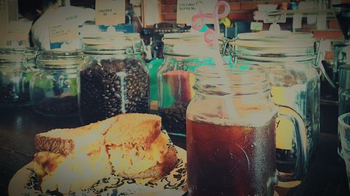 Close-up of drink on table