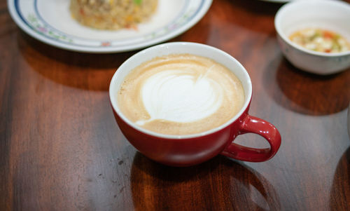 Close-up of coffee on table