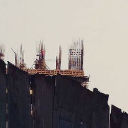 Low angle view of built structure against clear sky
