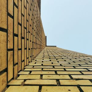 Low angle view of building against clear sky