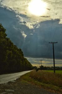 Scenic view of landscape against cloudy sky