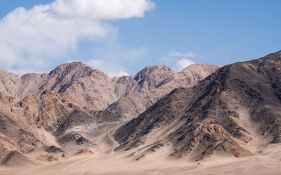 Panoramic view of desert against sky