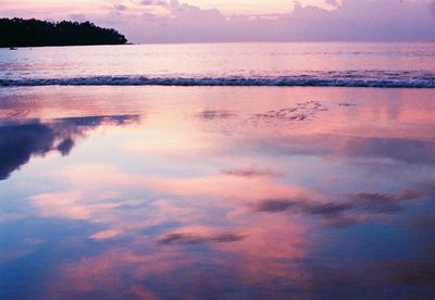 Reflection of clouds in sea