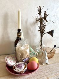 View of food on table