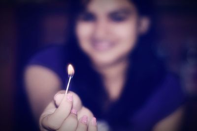 Cropped image of woman holding hands