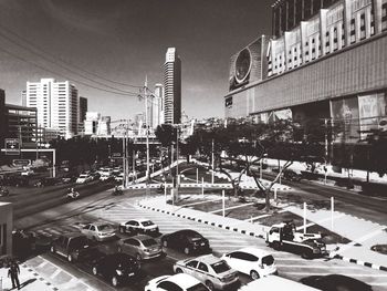 View of traffic on road