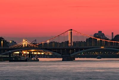 Bridge over river in city