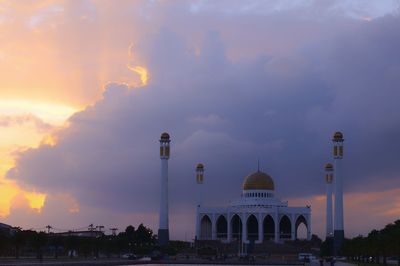 View of cathedral against sky during sunset