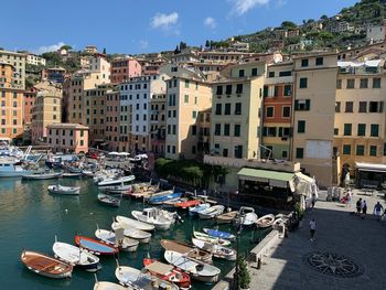 Boats in harbor