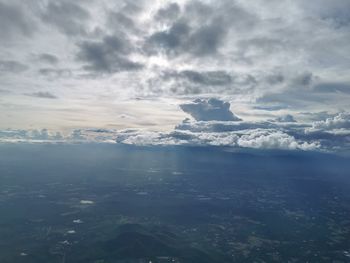 Aerial view of clouds over landscape