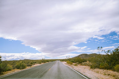 Surface level of road along landscape