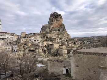 The castle of ortahisar, open air museum, cappadocia, fairy chimney