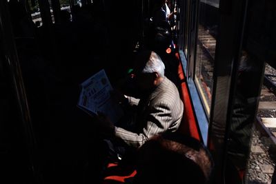 Close-up of woman standing in pond