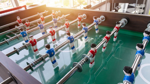 Close-up of foosball